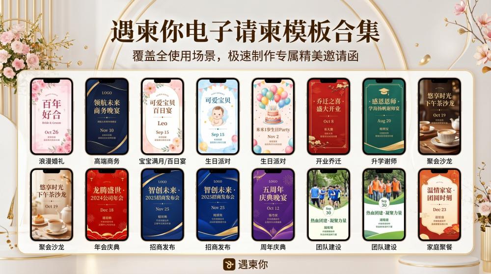 乡镇宴席电子请柬优选！简约接地气，不敷衍更合乡情